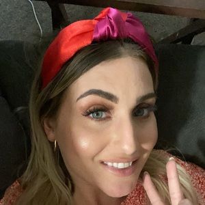 Red & Pink Satin Headband